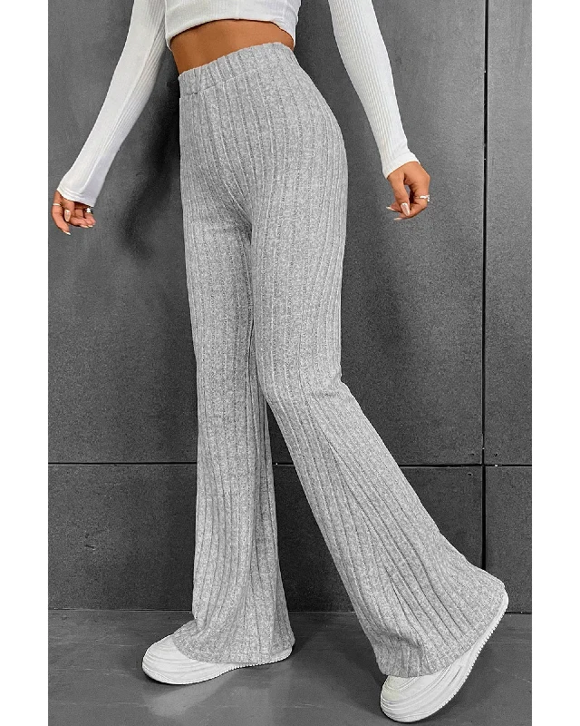 Azura Exchange Ribbed Flare Pants - L