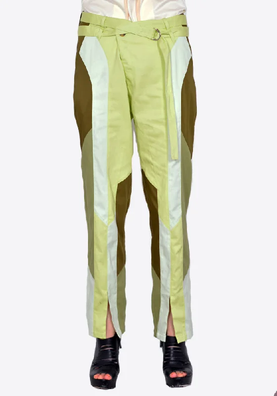 KIKO KOSTADINOV KKWSS22T02 DAINTREE PANELLED TROUSER TEA GREEN/MULTI