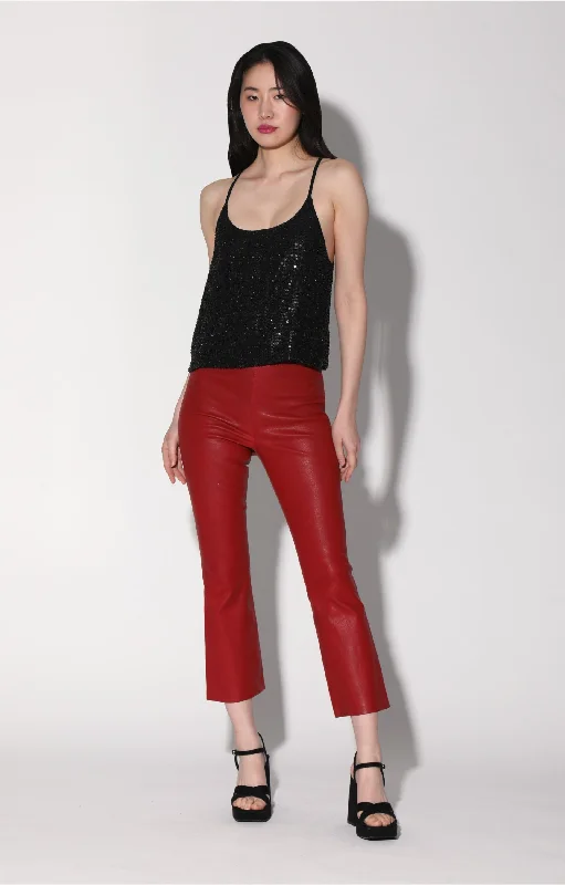 Lori Pant, Red - Leather