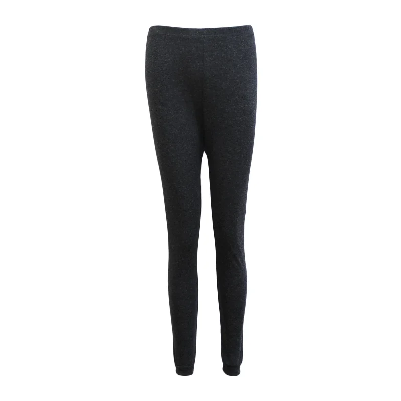 Womens Merino Wool Top Pants Thermal Leggings Long Johns Underwear Pajamas, Women's Leggings - Black, 18-20