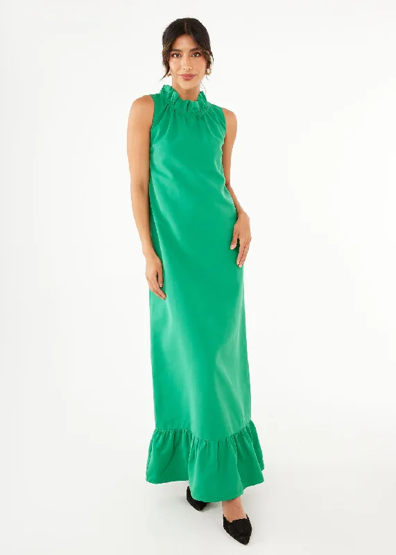 Camille Gown Kelly Green Faille