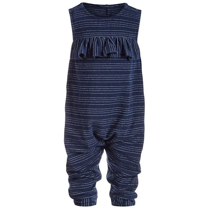 First Impression's Baby Girl's Metallic Striped Jumpsuit Blue Size 3-6MOS - 3-6 Months