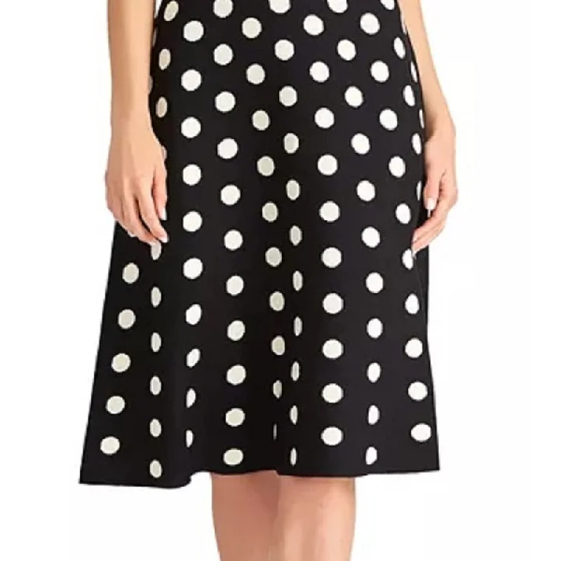 Rachel Roy Women's Polka Dot A Line Dress Black Size X-Small