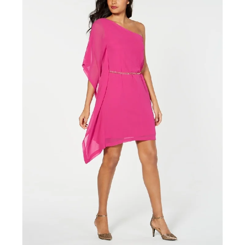 Thalia Sodi Women's Asymmetrical Off The Shoulder Dress Pink Size Medium