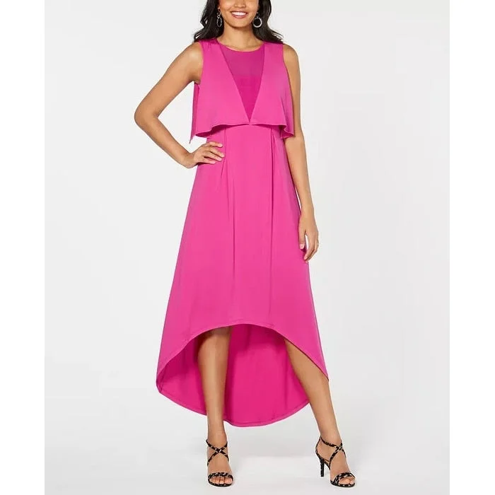 Thalia Sodi Women's Popover Cape Maxi Dress Pink Size X-Large