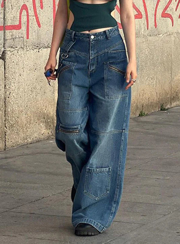 HEAVY ZIPPER TOOLING HIGH WAIST JEANS