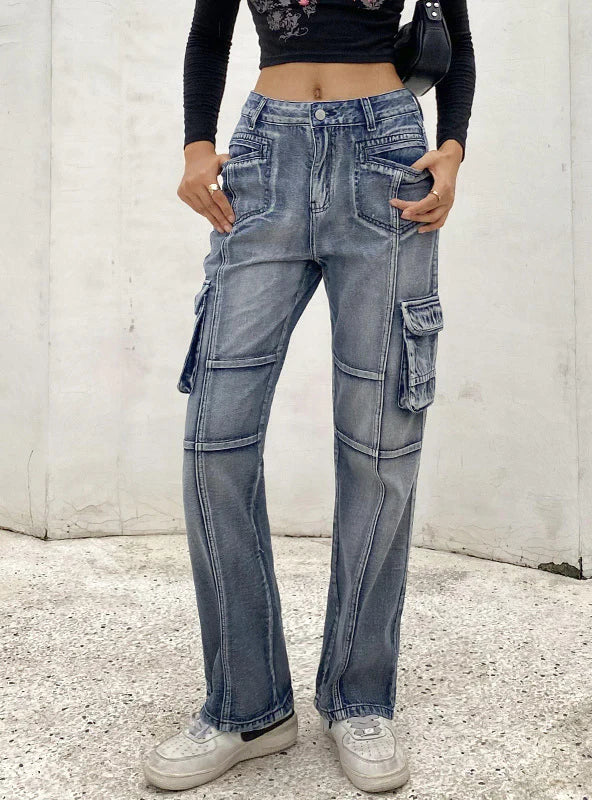 HIGH WAIST SLIM CASUAL JEANS