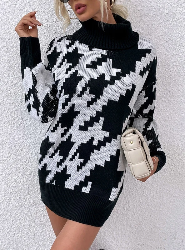 LAPELS MEDIUM-LENGTH KNITTED SWEATER