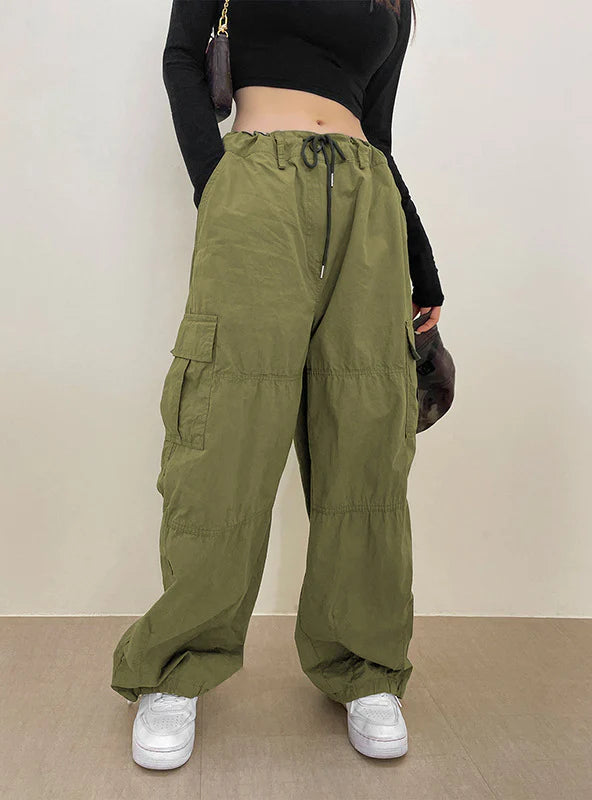 WIDE-LEG OANTS ELASTIC POCKET PANT