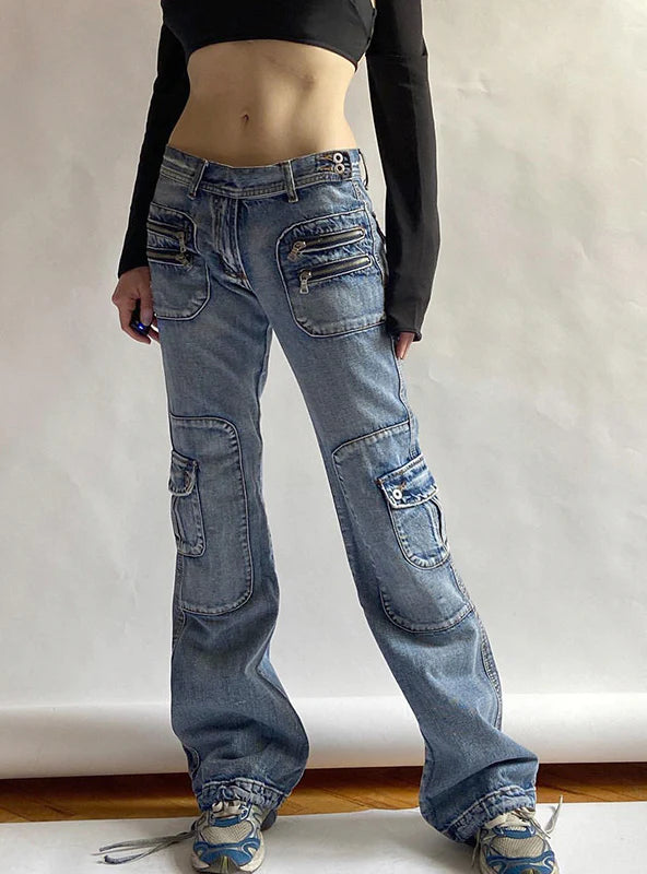 WOMEN POCKET CASUAL JEANS