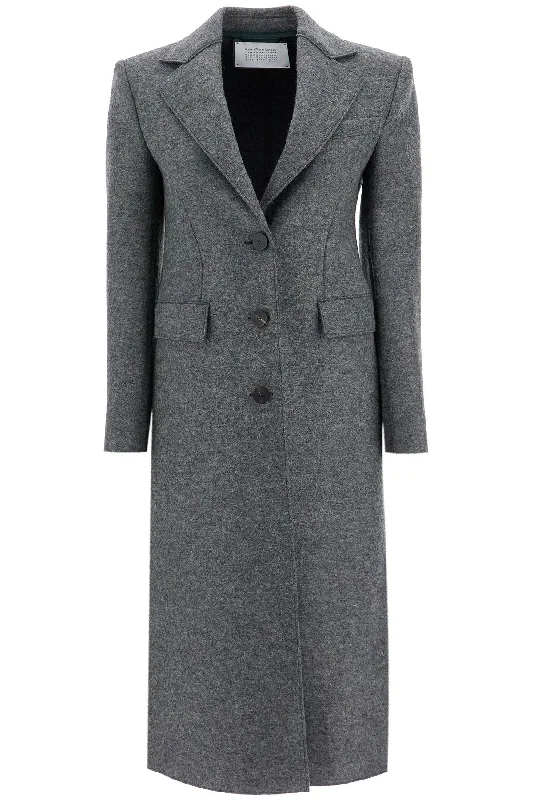 Harris Wharf London Women's Single-Breasted Coat In Pressed Wool