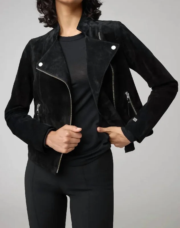 Saskia Suede Jacket In Black