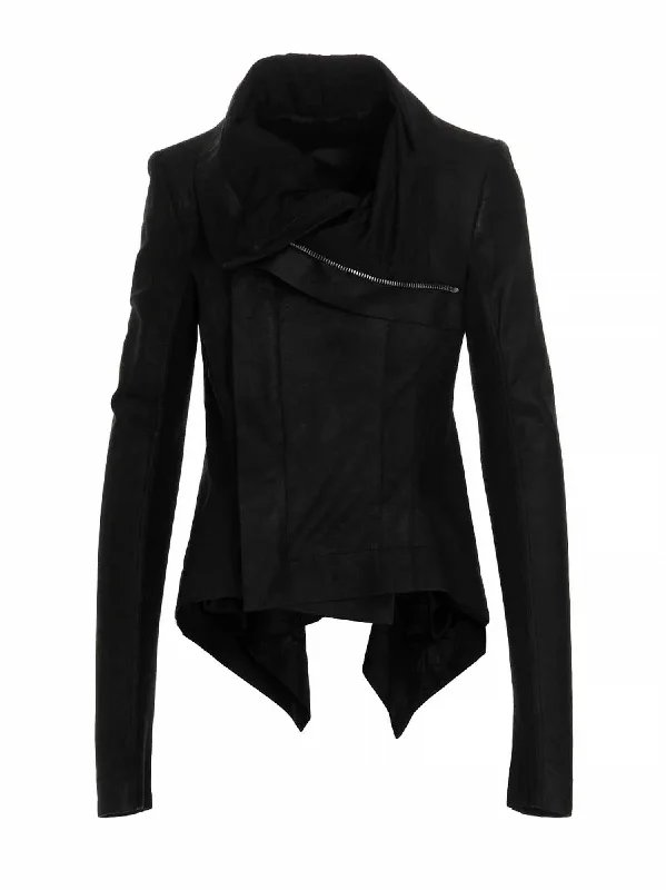 Women's Leather Jacket In Black