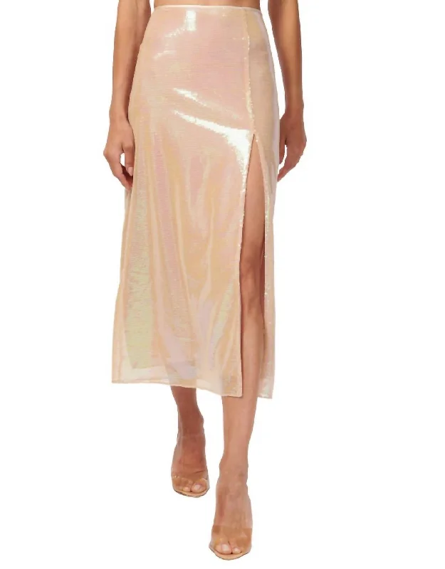 Artemis Skirt In Opal Sequin