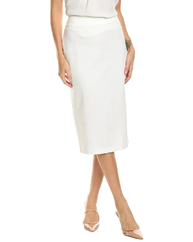 Badgley Mischka Chain Lock Jacquard Pencil Skirt