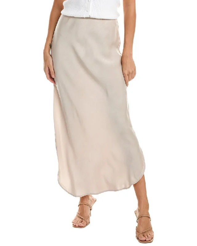 Bella Dahl Asymmetric Side Slit Bias Skirt