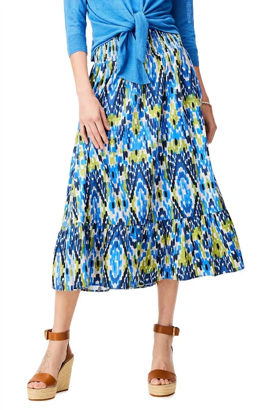 Diamond Dash Skirt In Blue Multi