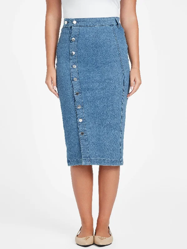 Eco Trish Midi Denim Skirt