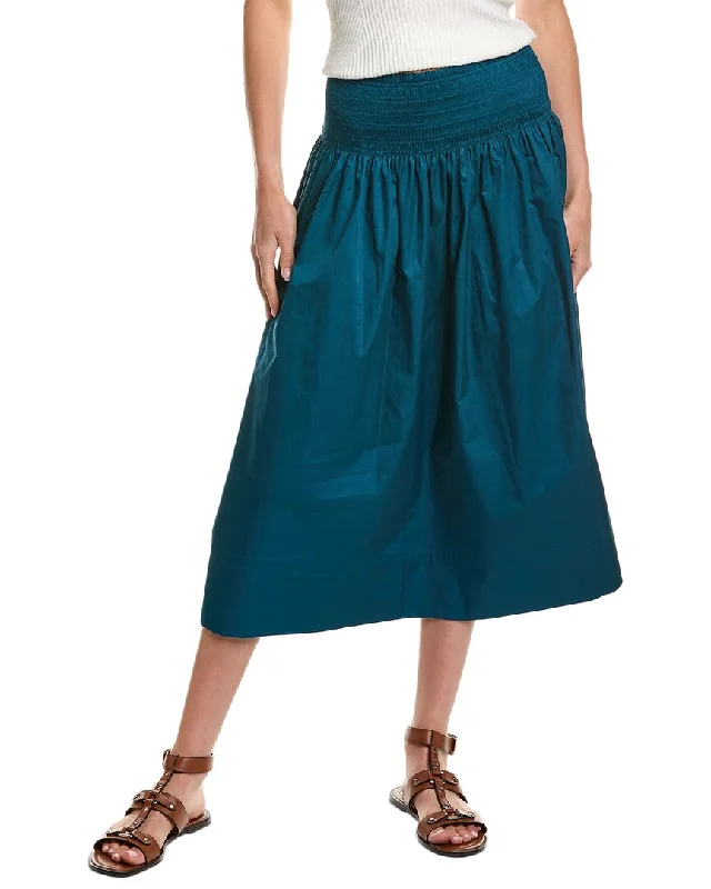 Jason Wu Smocked Midi Skirt