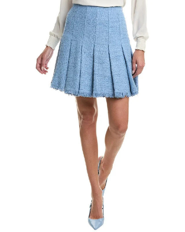 Oscar de la Renta Silk-Lined Mini Skirt