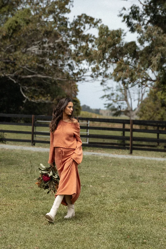 Rooney Knit Skirt - Cinnamon