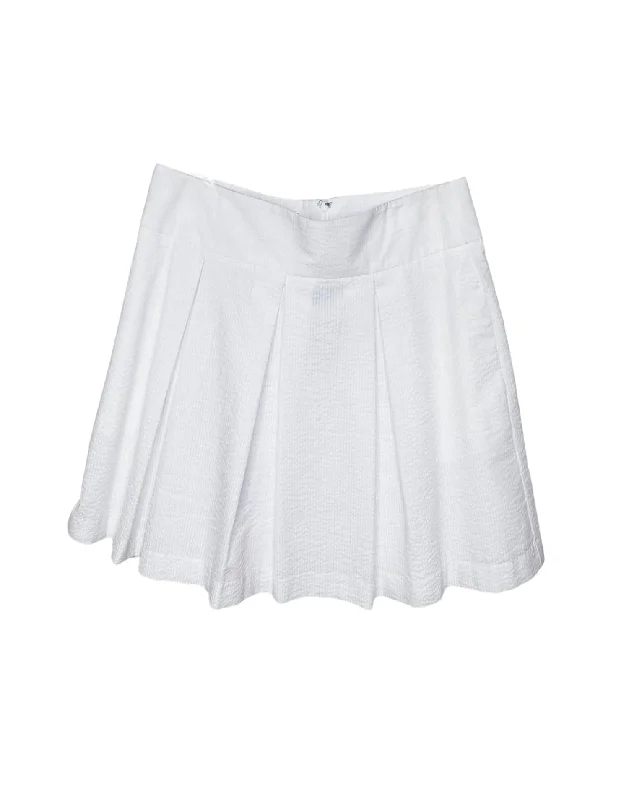 Women's Pleated Skirt In White