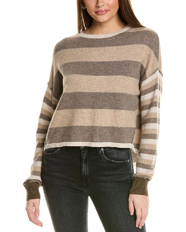 Collaboration A-Line Stripe Blocked Crewneck