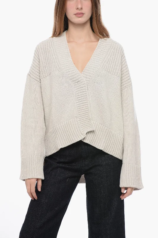 Dondup Wool and Cashmere Cardigan with V-neck