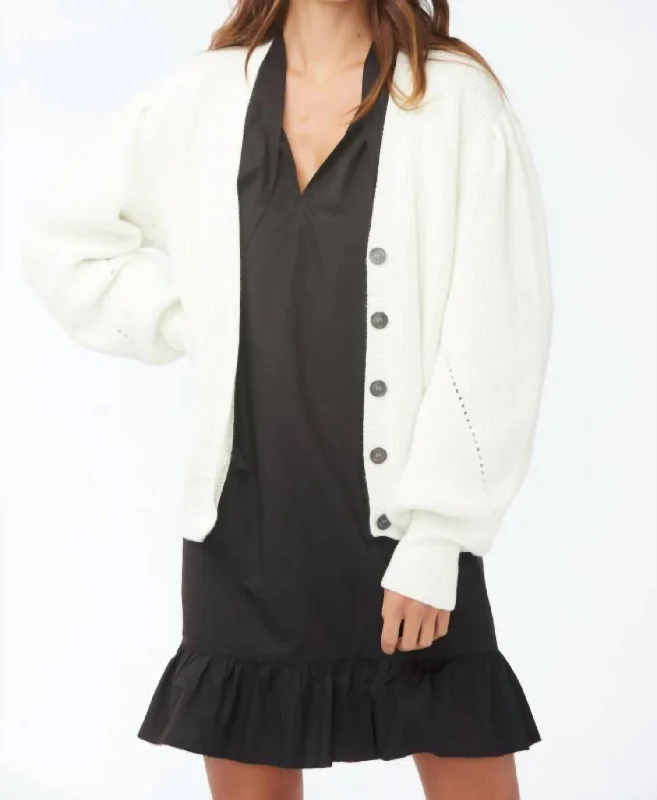 Mandel Cardigan In Soft White