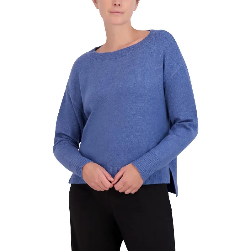 Womens Knit Boat Neck Pullover Sweater