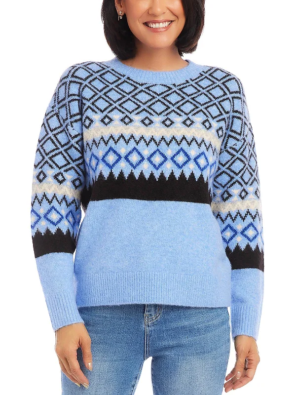 Womens Knit Crewneck Pullover Sweater