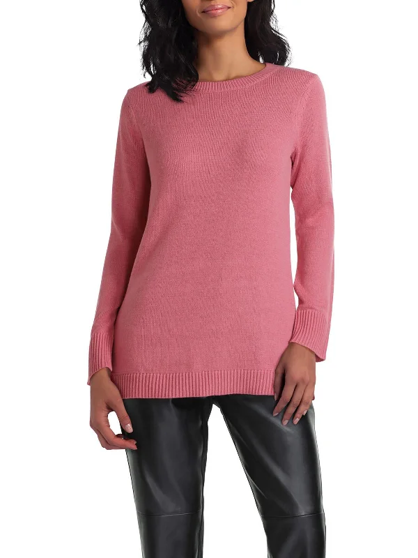 Womens Knit Long Sleeve Crewneck Sweater