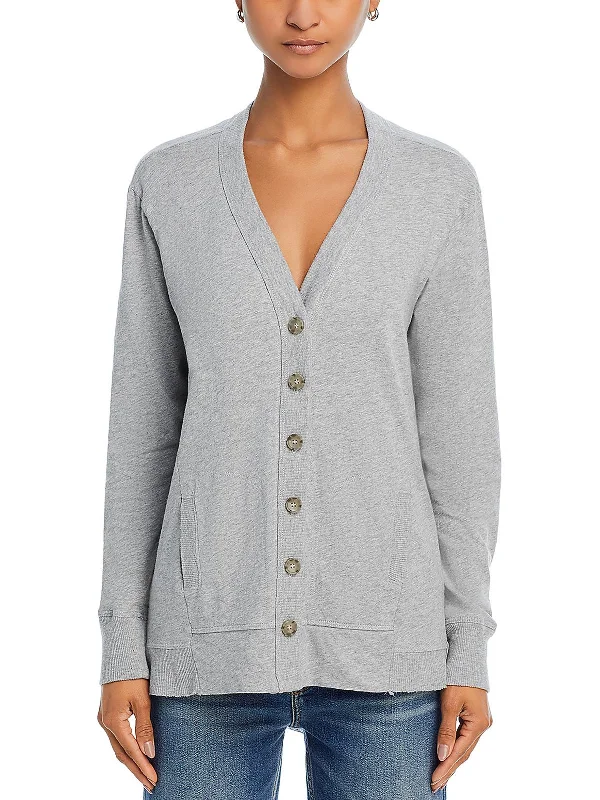 Womens Slouchy Ribbed Cardigan Sweater