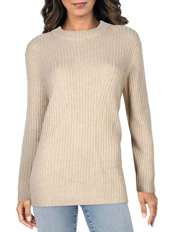 Womens Wool Mock Neck Pullover Sweater